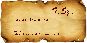 Tevan Szabolcs névjegykártya